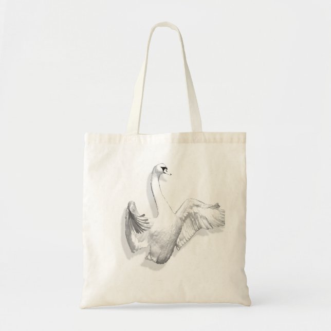 Bolsa Tote Swan branco - saco (Frente)