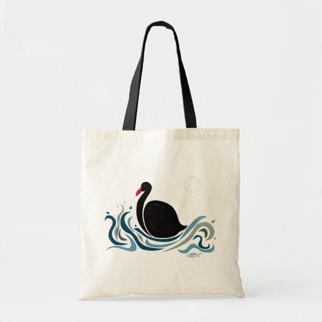 Bolsa Tote Swan Negro (Frente)