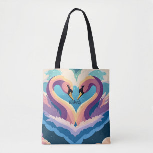Bolsa Tote Swans In Love