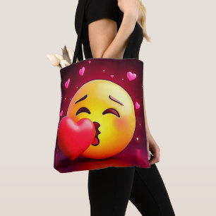 Bolsa Tote Sweet Kiss Heart Emoji