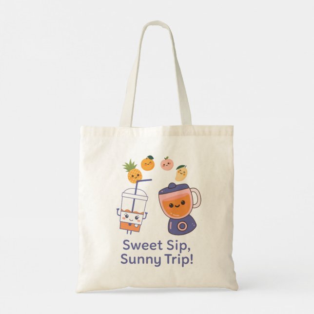 Bolsa Tote Sweet Sip, Sunny Trip – Kawaii Summer Smoothy  (Verso)