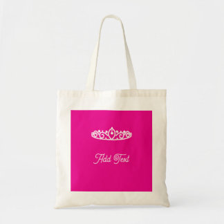 Bolsa Tote Sweet Sixteen White & Pink Tiara Bag Favour