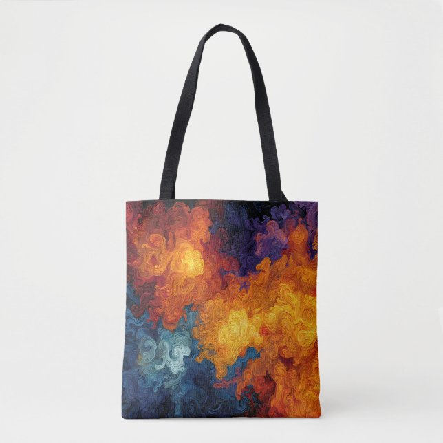 Bolsa Tote Swirling Elemental Nebula Abstract (Frente)