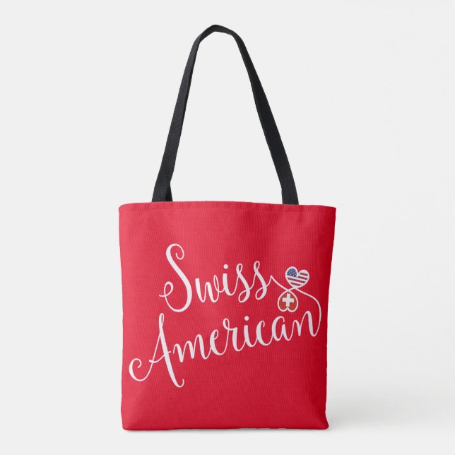 Bolsa Tote SWis American Entwined Hearts (Verso)
