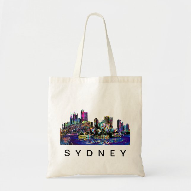 Bolsa Tote Sydney, Austrália em grafite (Frente)