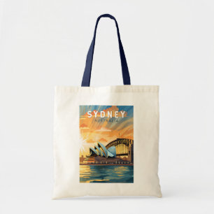 Bolsa Tote Sydney Austrália Viagem Art Vintage