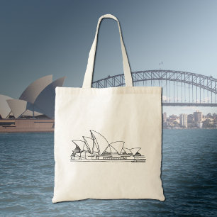 Bolsa Tote Sydney Opera House - O desenho da Austrália
