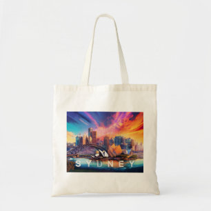 Bolsa Tote Sydney Skyline Abstrato Art