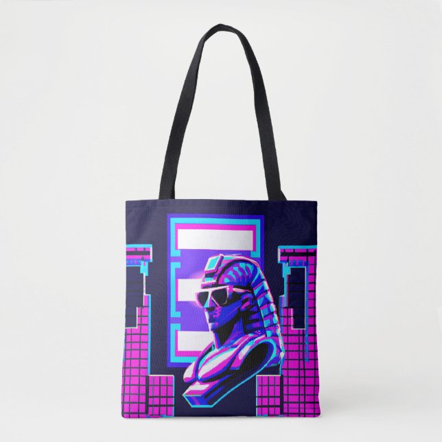Bolsa Tote Synthwave Pharaoh (Frente)