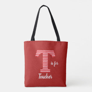 Bolsa Tote T é para a sacola do vermelho do professor