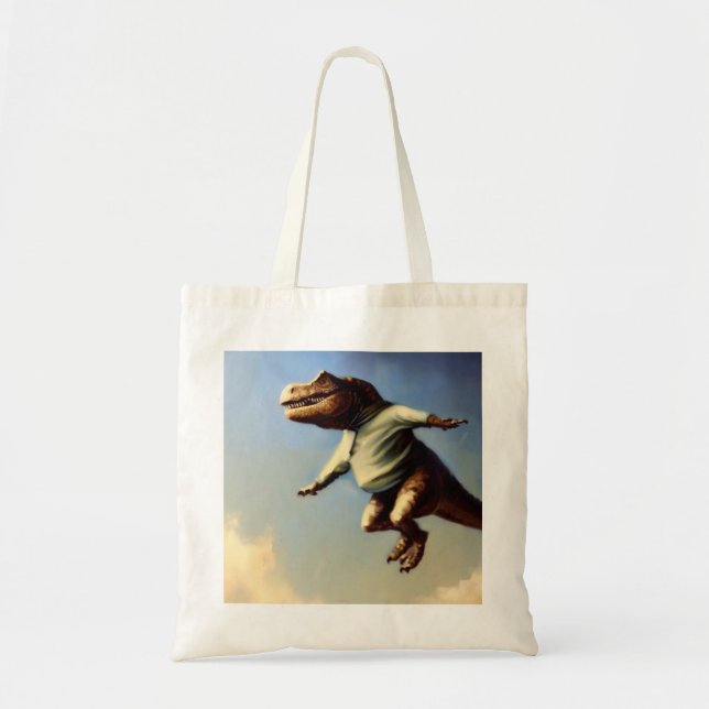 Bolsa Tote T Rex Jumping (Frente)