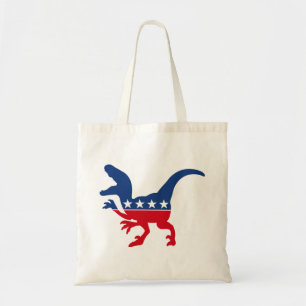 Bolsa Tote T-Rex Patriótico Anti-Política