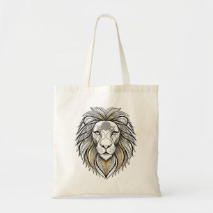 Bolsa Tote T-Shirt do Leão Geométrico Mandala Lion King Tot