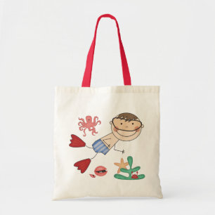 Bolsa Tote T-shirt e presentes da natação do menino