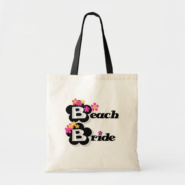 Bolsa Tote T-shirt e presentes da noiva da praia das flores (Frente)