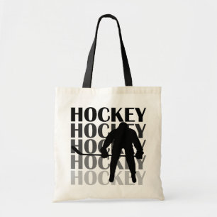 Bolsa Tote T-shirt e presentes da silhueta do hóquei