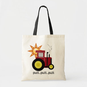 Bolsa Tote T-shirt e presentes vermelhos do trator de fazenda