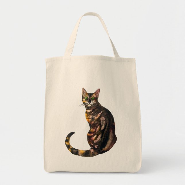Bolsa Tote T-Shirt Gato de Bengala (Frente)
