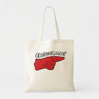 Bolsa Tote T-Shirt lettering Against the Current red black