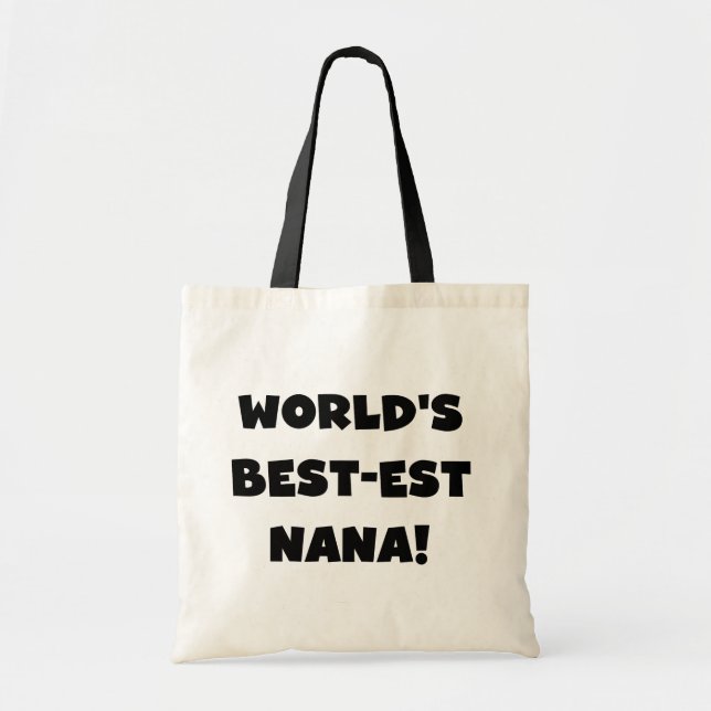 Bolsa Tote T-shirt preto e branco do Melhor-est Nana do mundo (Frente)