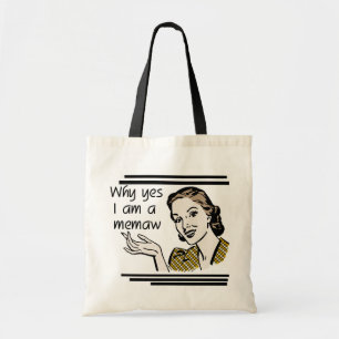 Bolsa Tote T-shirt retros e presentes de Memaw