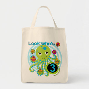 Bolsa Tote T-shirts e dotes de polvo aniversário de 3 anos