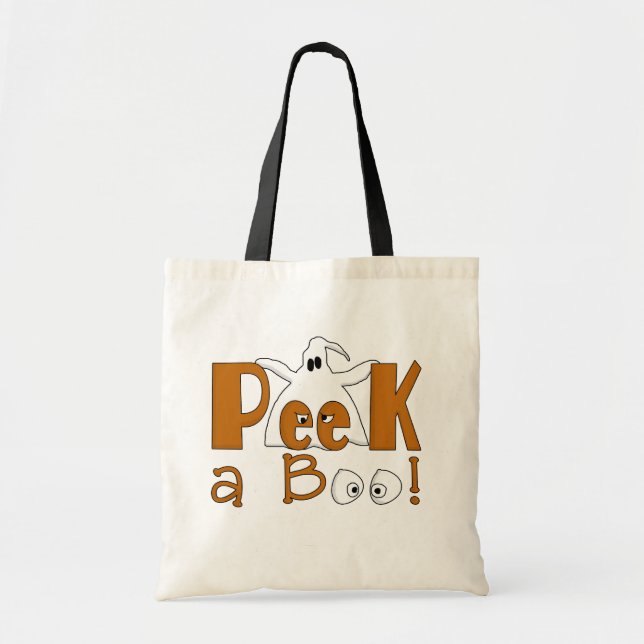 Bolsa Tote T-shirts e presentes de Boo Halloween (Frente)