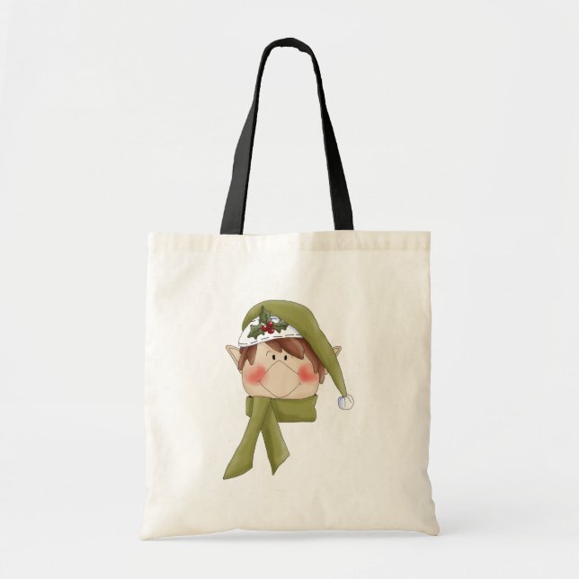 Bolsa Tote T-shirts e presentes do Elf Feriado (Frente)