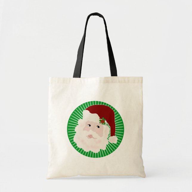 Bolsa Tote T-shirts e presentes do Pai Natal Tradicional (Frente)