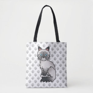 Bolsa Tote Tabby Birman / Ragdoll Gato e patas