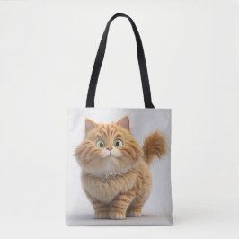 BOLSA TOTE TABELA DE LARANJA DE GORDURA CUTA POR GATO