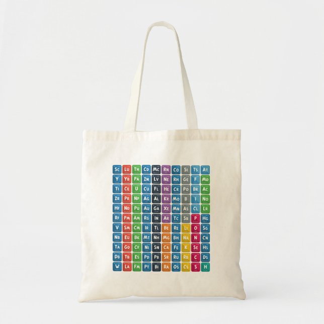 Bolsa Tote Tabela Periódica dos Elementos 3 (Frente)