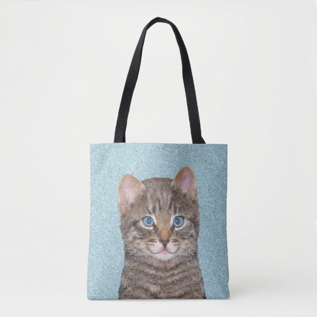 Bolsa Tote Tabelas de cinzas por Pintura de Gato - Arte de Ga (Frente)
