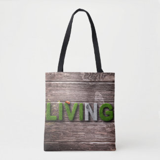 Bolsa Tote Tábua de Madeira Casa Viva Ladybird Ladybug Chave