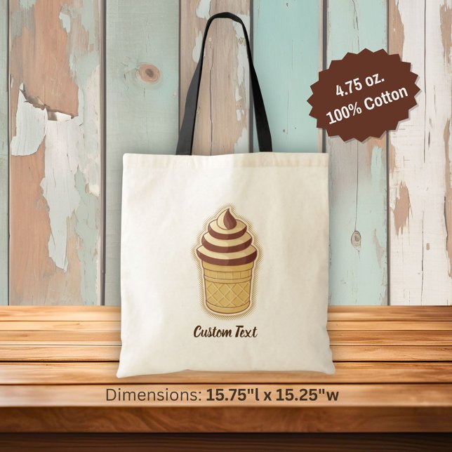 Bolsa Tote Taça de Sorvete de Dois Flavors (Criador carregado)