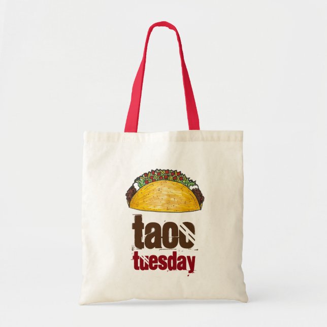 Bolsa Tote Taco Terça-feira Engraçado Tacos Foodie Tote Bag (Frente)