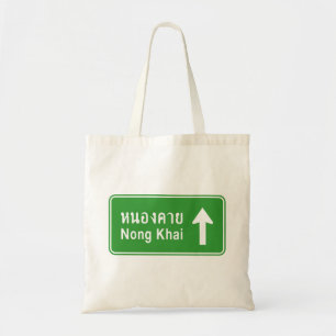 Bolsa Tote ⚠ tailandês do sinal de tráfego da estrada do