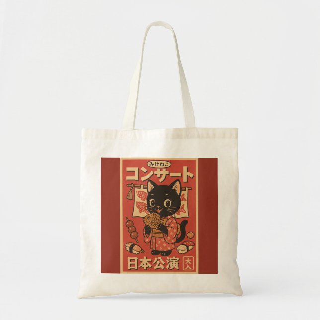 Bolsa Tote Taiyaki Treats e Whiskers (Frente)