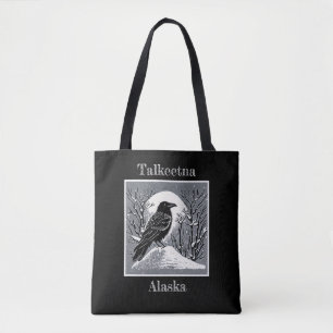 Bolsa Tote Talkeetna Alaska Raven em neve