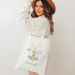 Bolsa Tote TALLULAH Boho Coastal Cowgirl Bachelorette<br><div class="desc">Esta modelo de sacola de tote de solteira apresenta chapéu de cowgirl costeira,  conselho de surf e botas de cowgirl com flores boêmicas de terracota.</div>