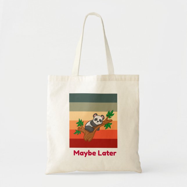Bolsa Tote Talvez Mais Tarde, Panda Bonita (Frente)