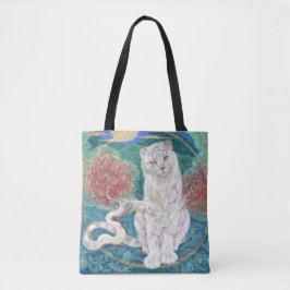 Bolsa Tote Tamaki: Divine White Tiger of the Moonlit Ring