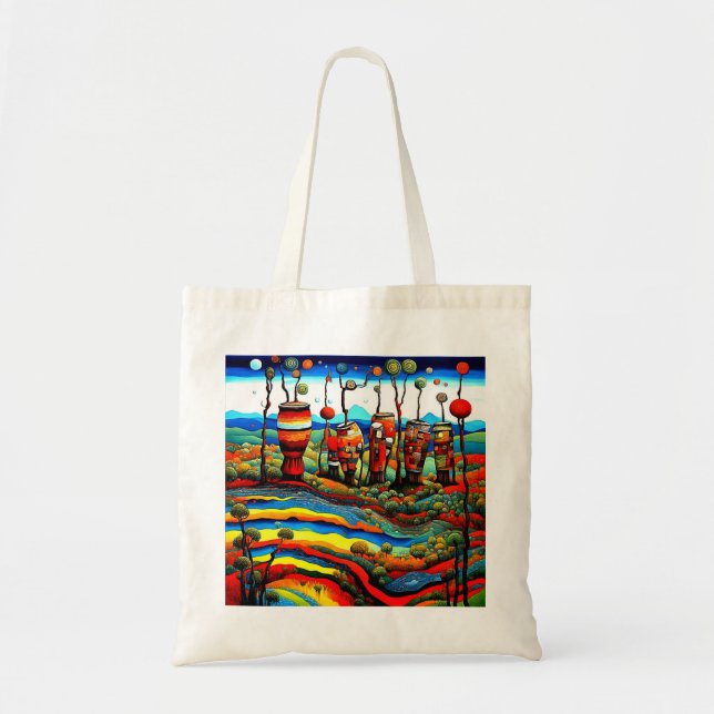 Bolsa Tote Tambores brotando árvores (Frente)