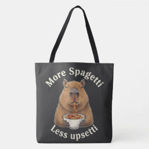 Bolsa Tote Tampa Capivara Espaguete Piada - Mais Espaguete Me