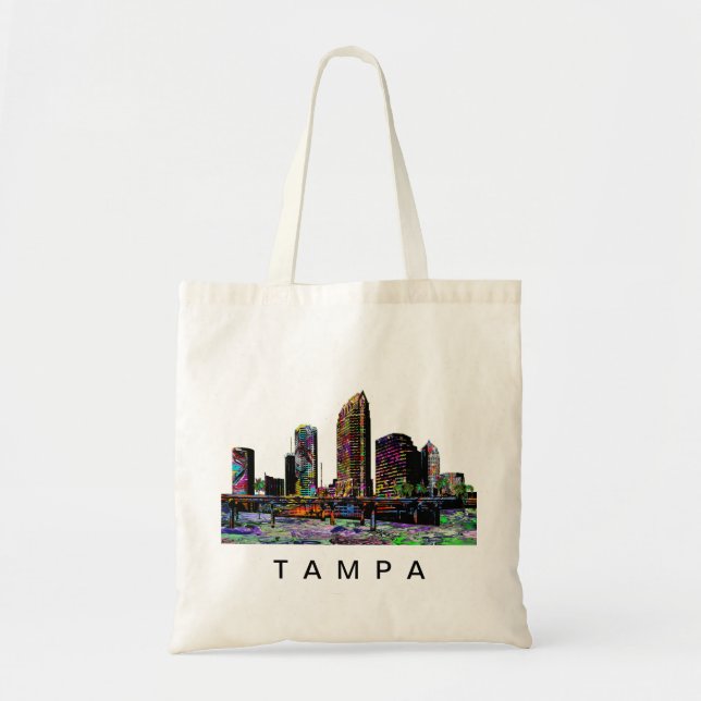 Bolsa Tote Tampa, Flórida em grafite (Frente)
