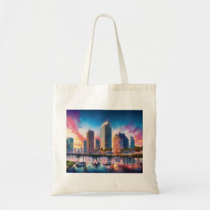 Bolsa Tote Tampa Skyline Abstrato Art