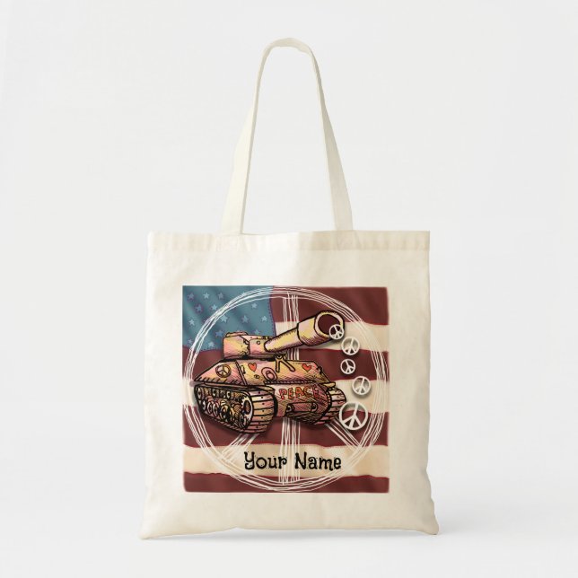 Bolsa Tote Tanque da Paz dos EUA  (Frente)