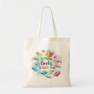Bolsa Tote Tantos Livros, Tão Pouco Tempo - Voando Com Aquare
