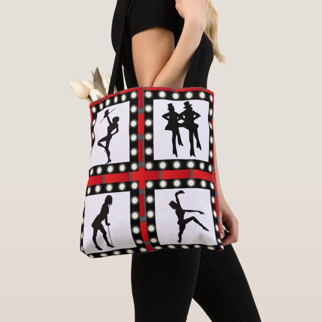 Bolsa Tote Tap Jazz Broadway Dancers Silhuettes com Marque (Close Up)