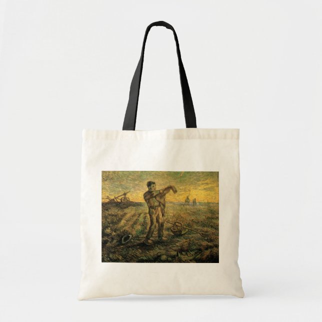 Bolsa Tote Tarde - Fim do Dia de Vincent van Gogh (Frente)